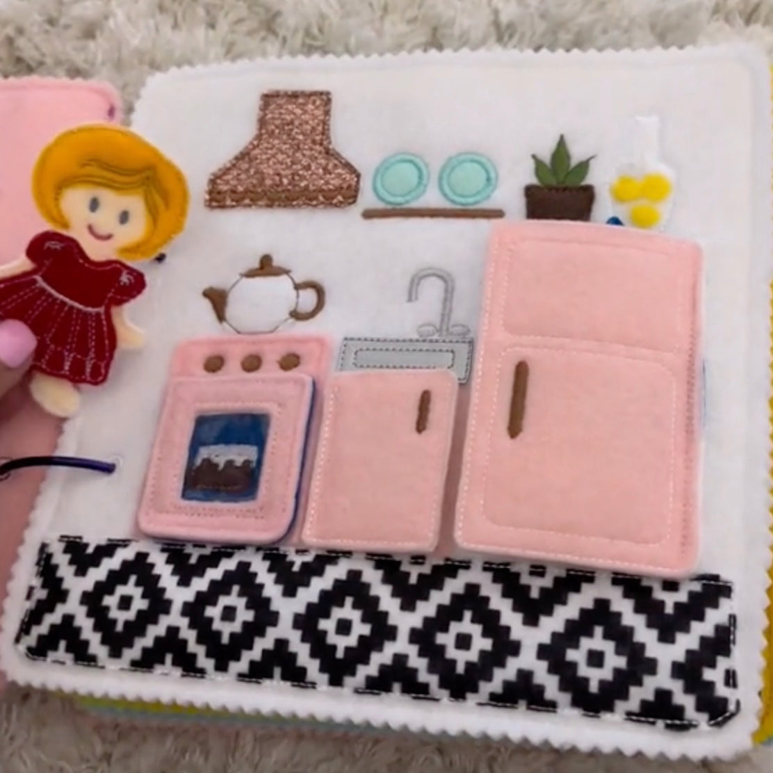 Quiet Book for Kids - Interactive Felt Busy Book - Montessori Quiet Books for Toddlers - Carry on Travel Quiet Activity Book - Soft Fabric Quiet Books for Children