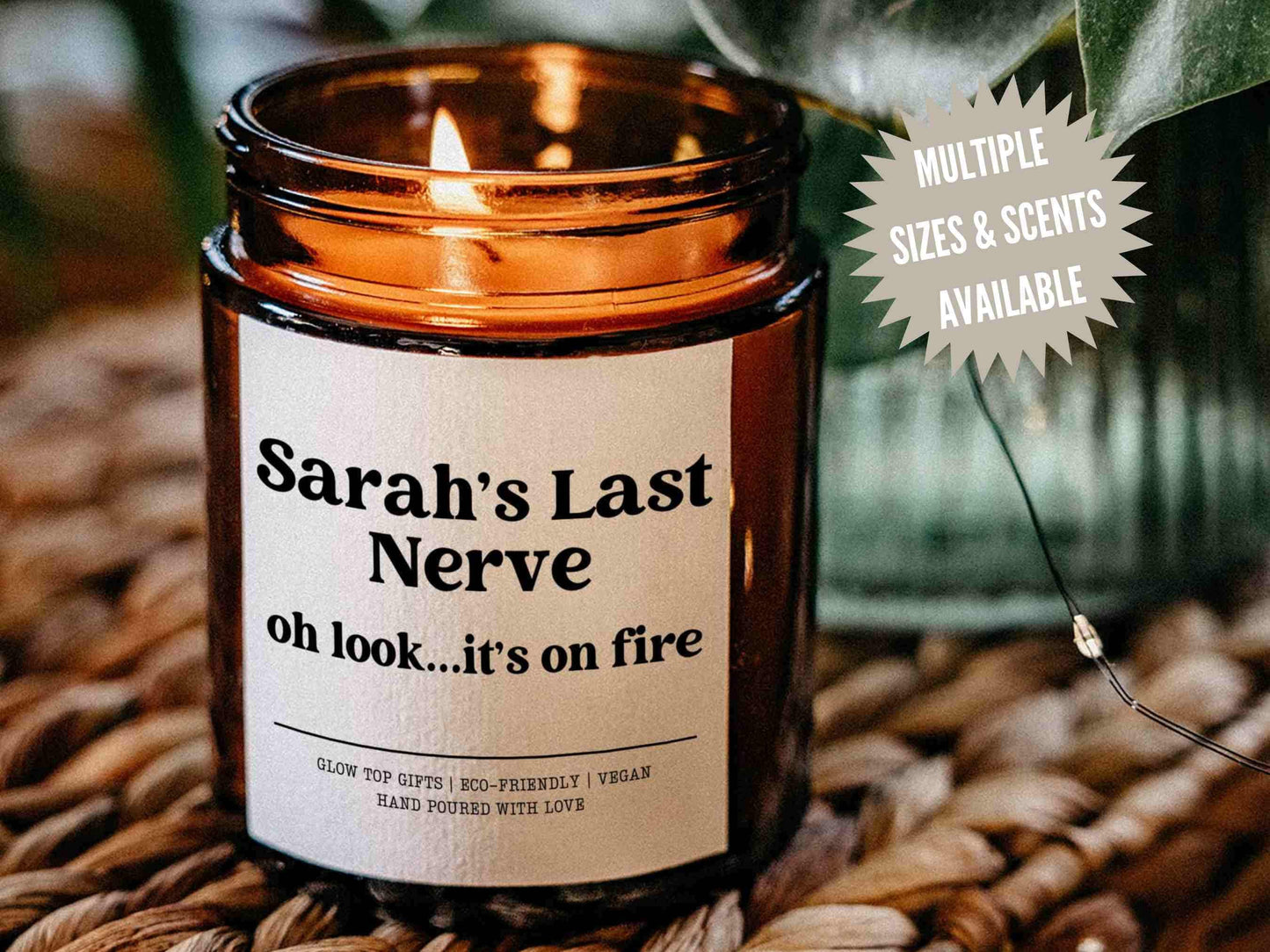 Last Nerve Candle, Funny Candle, Personalized Candle Gift, Custom Name Candle, Funny Gift, Last Nerve Gift, Mom Gift, BFF Gift, Gift for Her