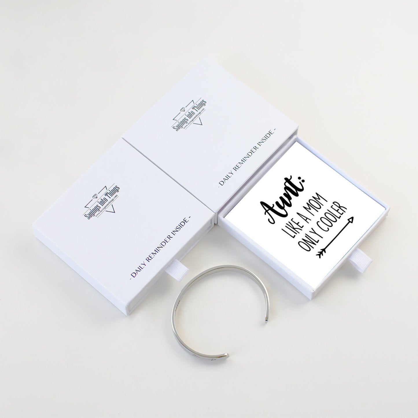 Aunt - Like A Mom Only Cooler Bracelet,Auntie Gifts from Niece Nephew,Aunt Jewelry