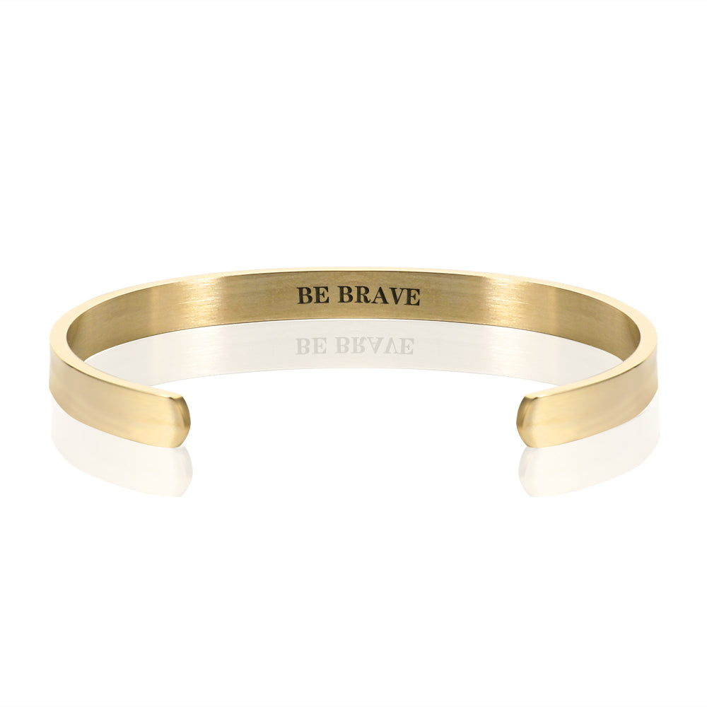 BE BRAVE BRACELET BANGLE - Gold
