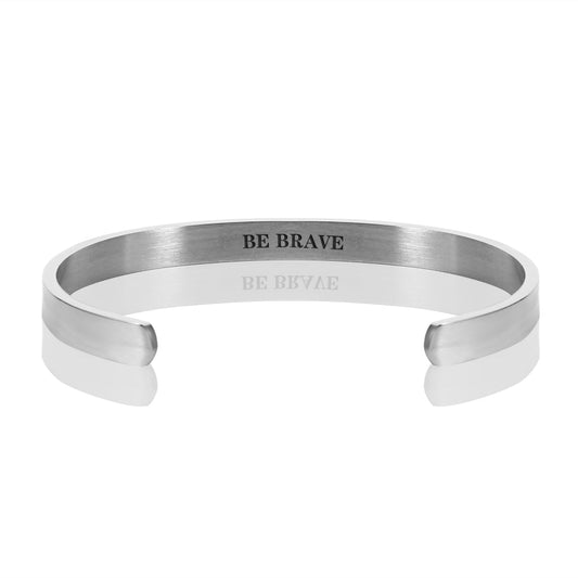 BE BRAVE BRACELET BANGLE - Silver