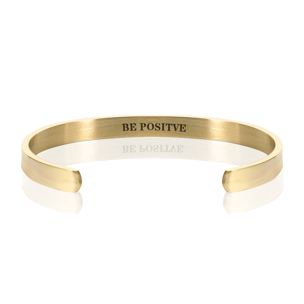BE POSITIVE BRACELET BANGLE - Gold