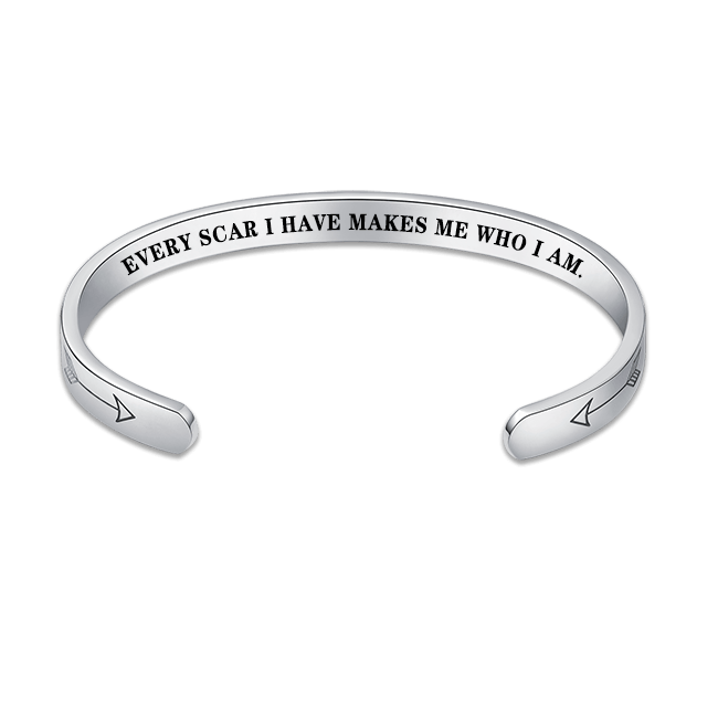 "Every Scar I Have Makes Me Who I Am" Bracelet