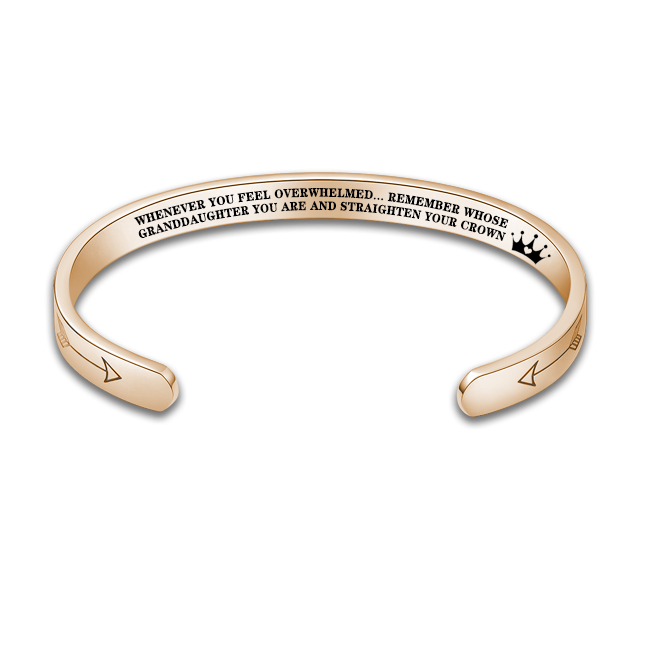 "Remember Whose Granddaughter You Are and Straighten Your Crown" Bracelets for Granddaughter from Grandma