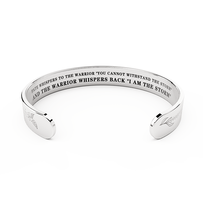 "I am the storm" Silver-plated Bracelet | Graduation Gift | Inspirational Gift